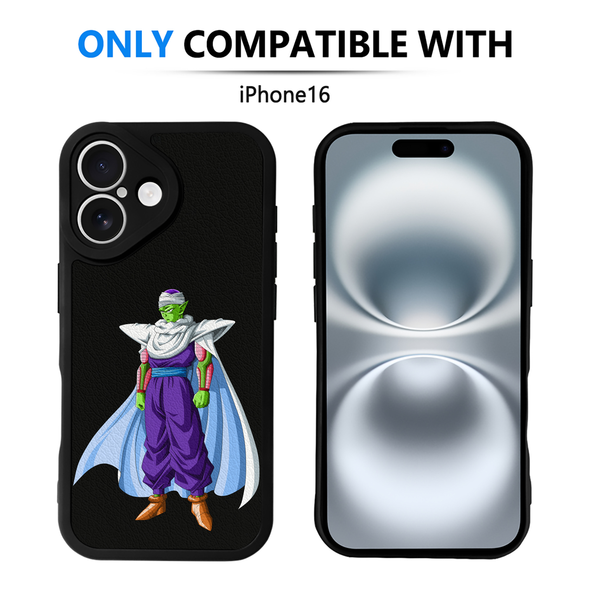 （画像用） ドラゴンボール ピッコロ DRAGON BALL Piccolo 【iPhone 16シリーズ対応】シリコンスマホケース（レザー調） 材質：シリコン